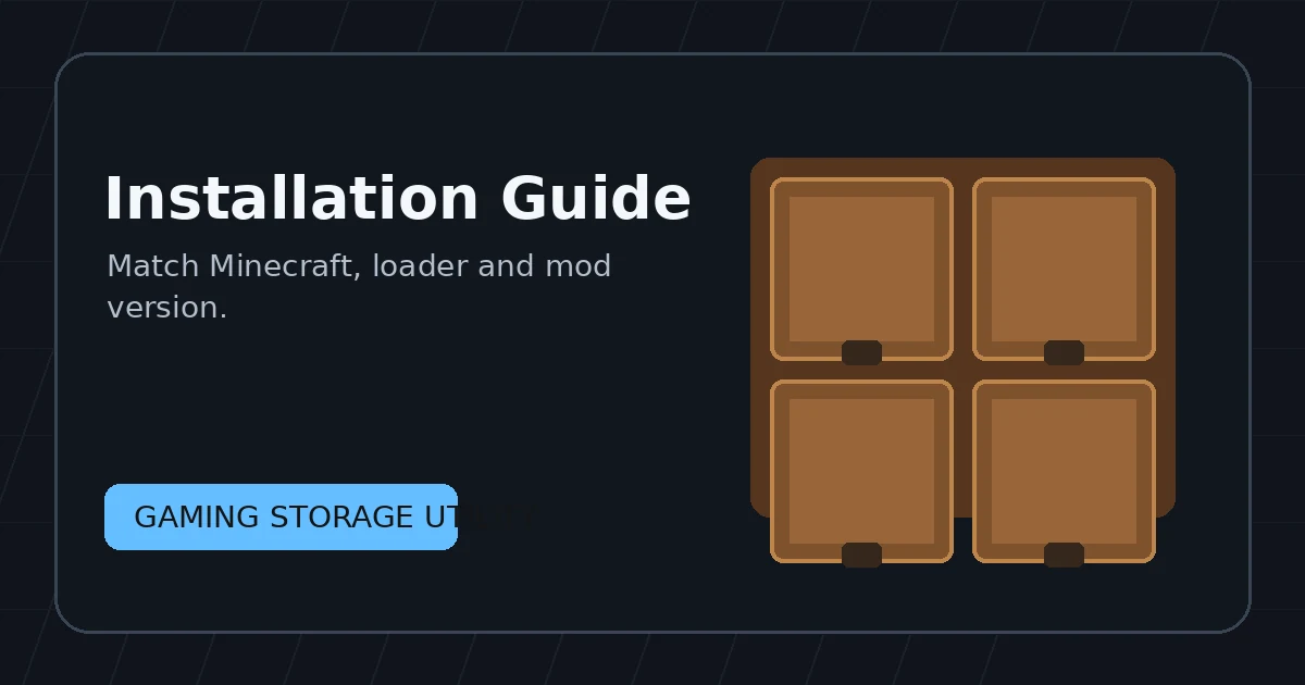 How to Install Storage Drawers Mod Safely